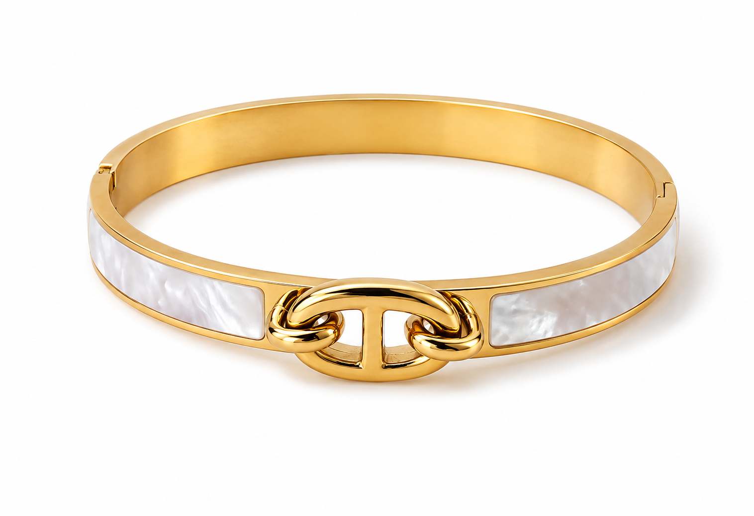 Marble Accent Bracelet 18k Gold Plated