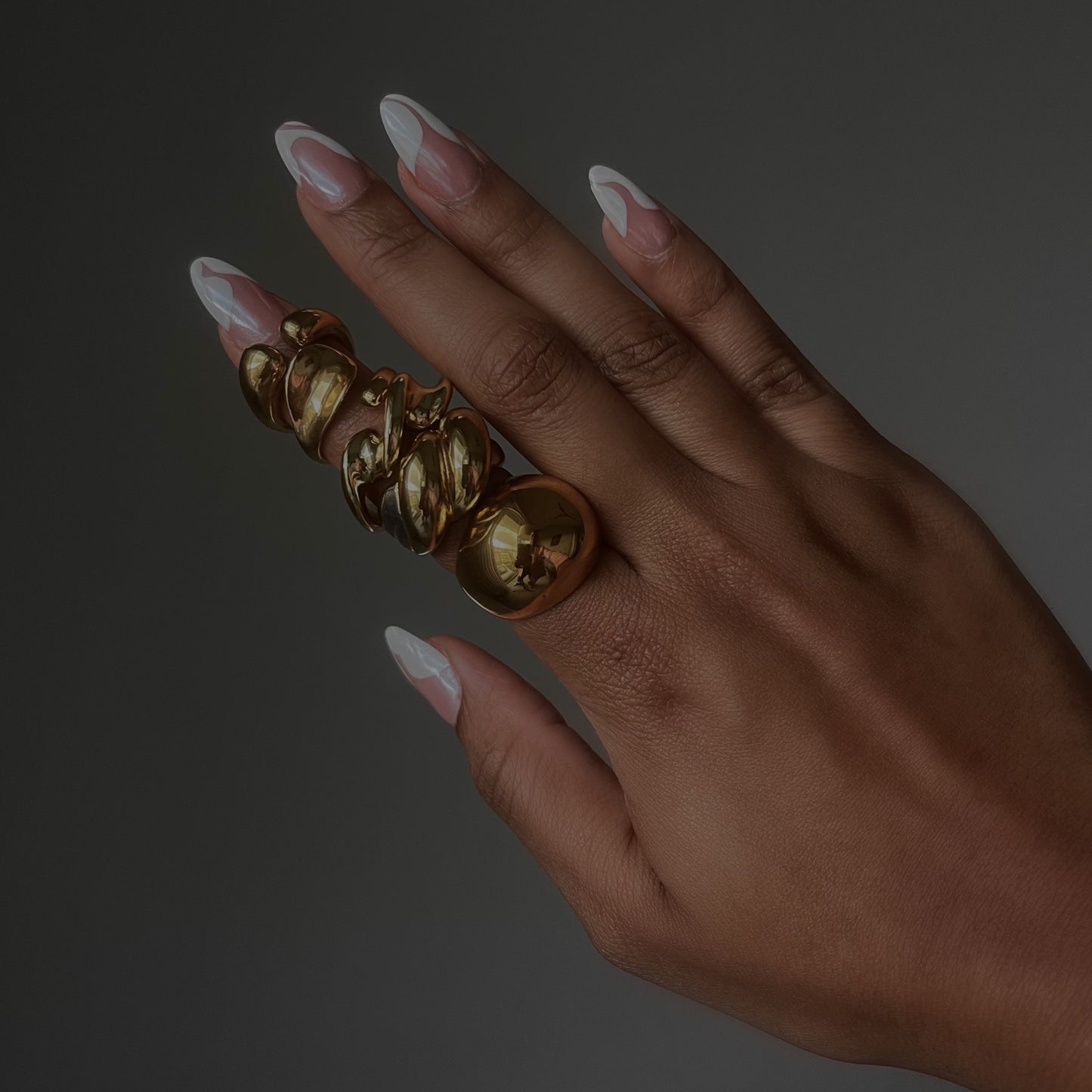 Twist Silver and Gold Chunky Ring