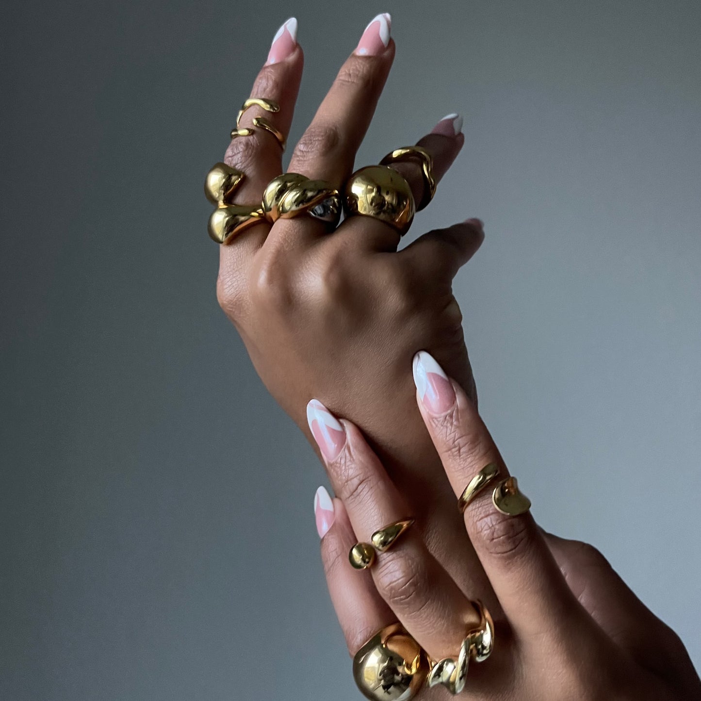 Twist Silver and Gold Chunky Ring