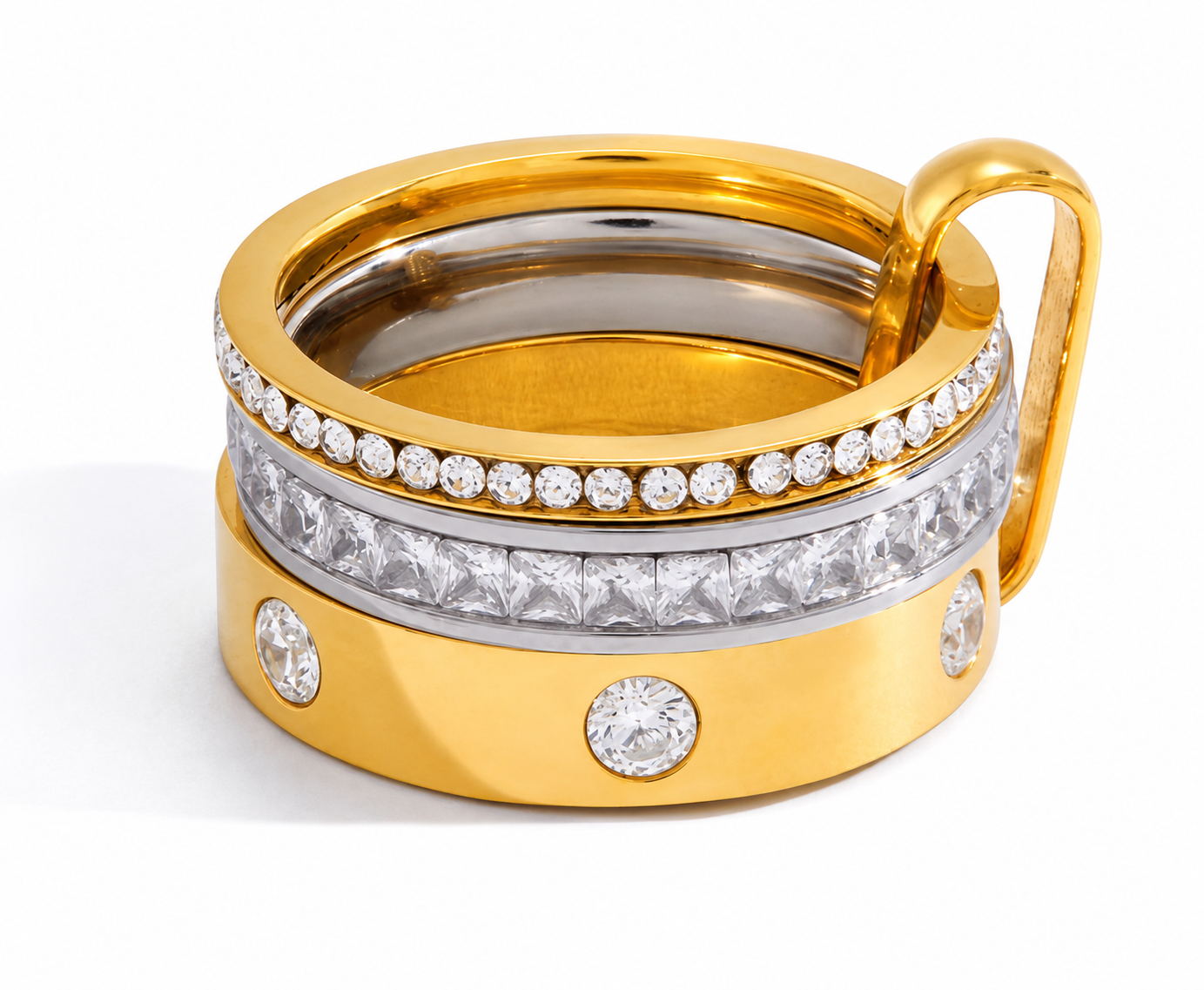 The Lumière 3 Stacked Ring