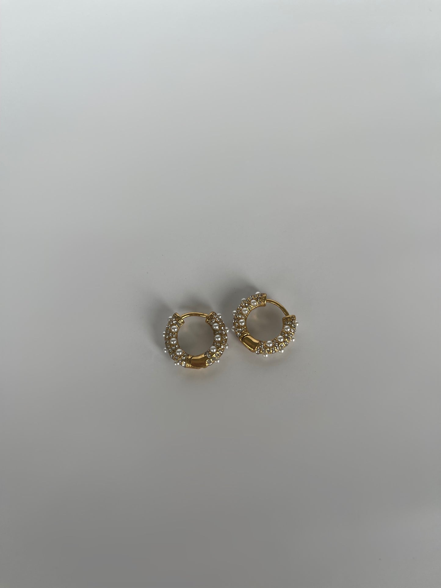 Pearl Mini Hoop Earrings