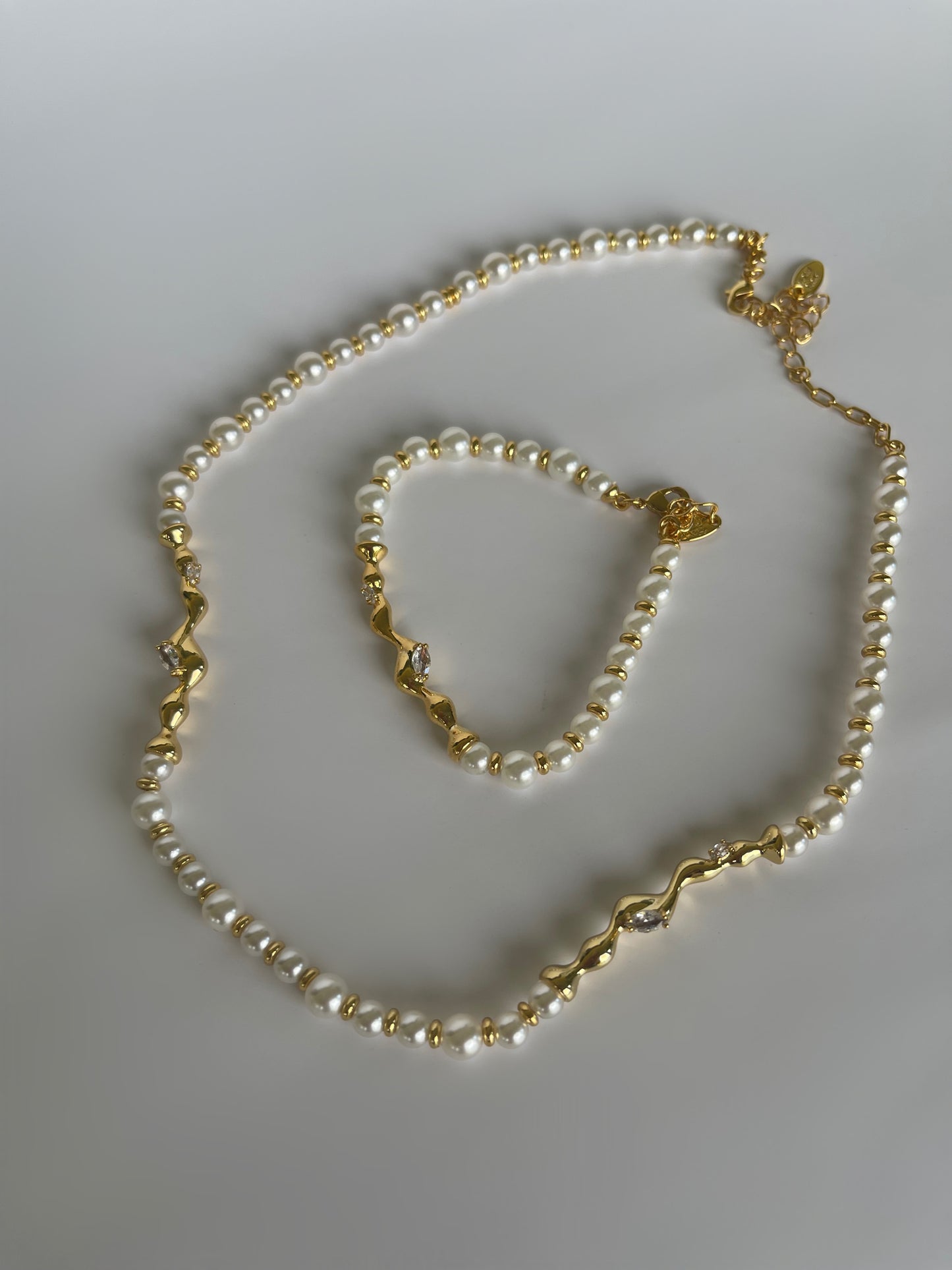 Pearl and Gold Accent Necklace