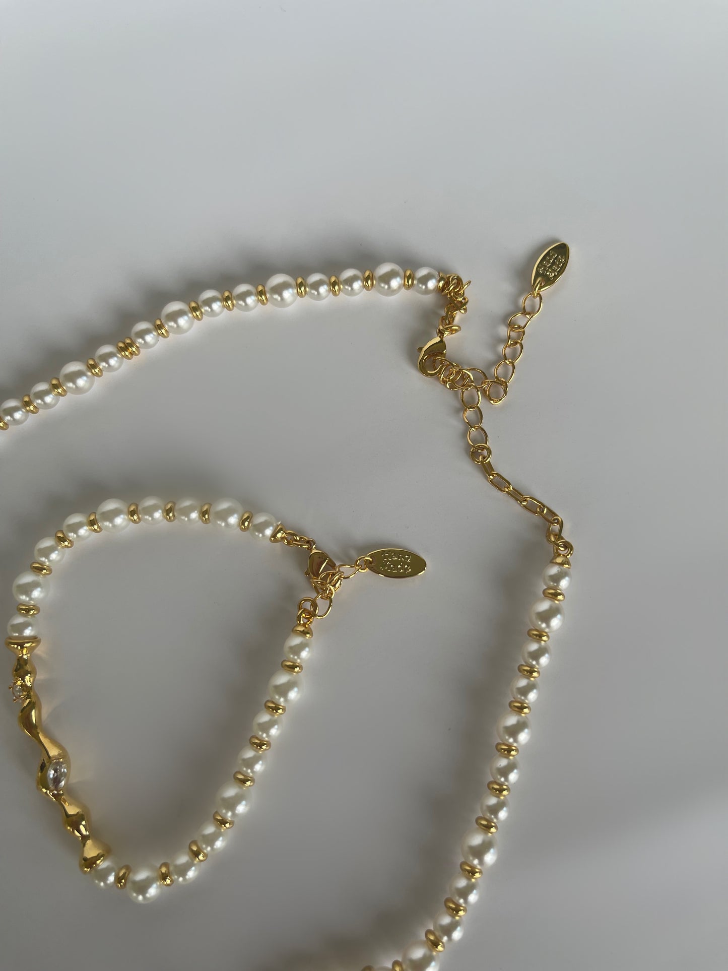 Pearl and Gold Accent Necklace