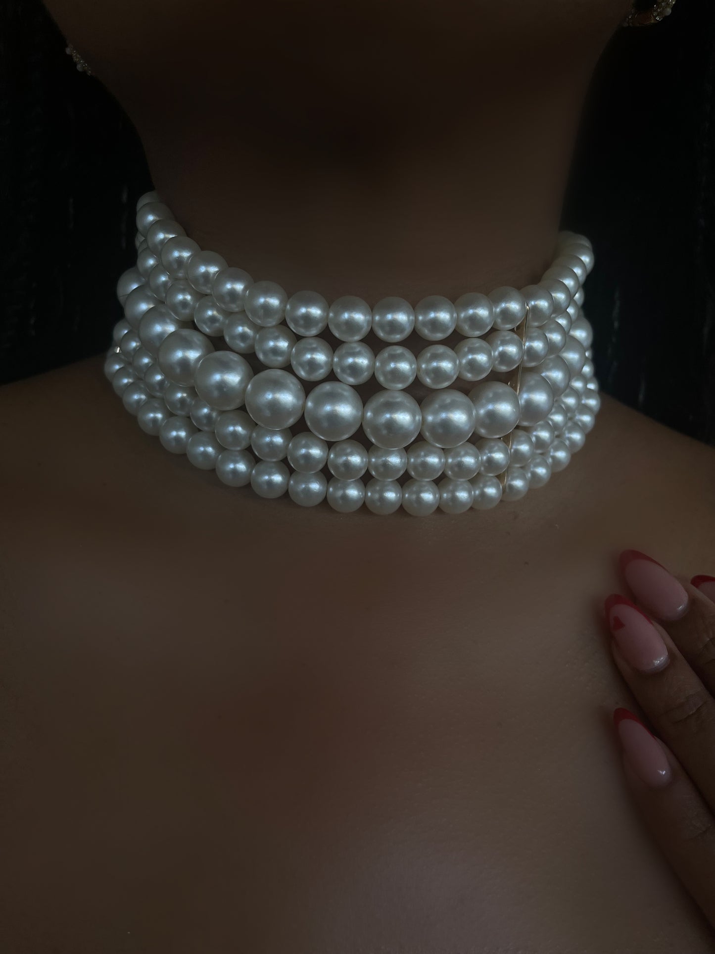 Pearl Stacked Choker