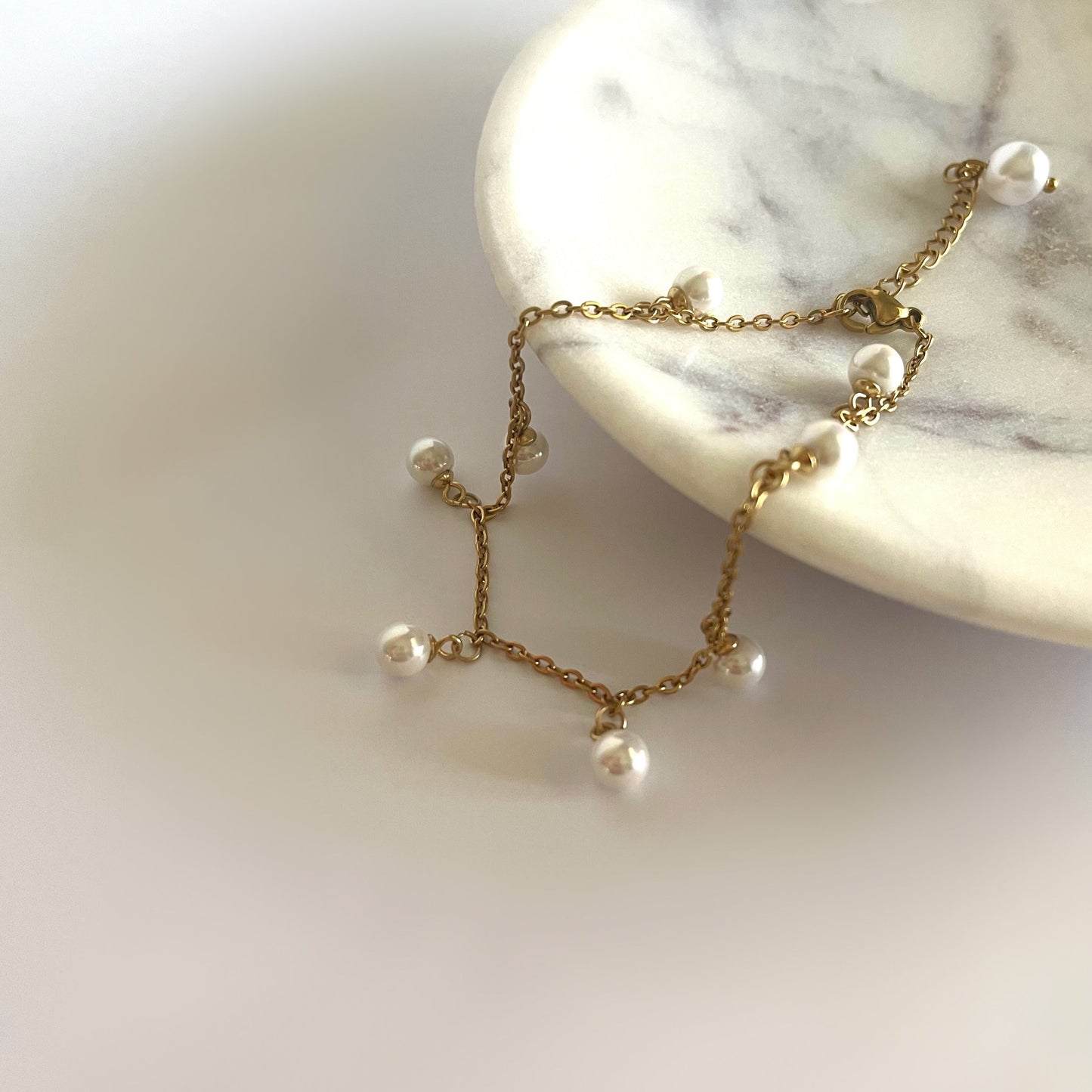 Falling Pearl Anklet