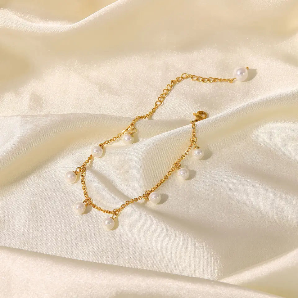 Falling Pearl Anklet